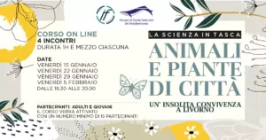 Locandina Corso nline Animali e piante di città Livorno